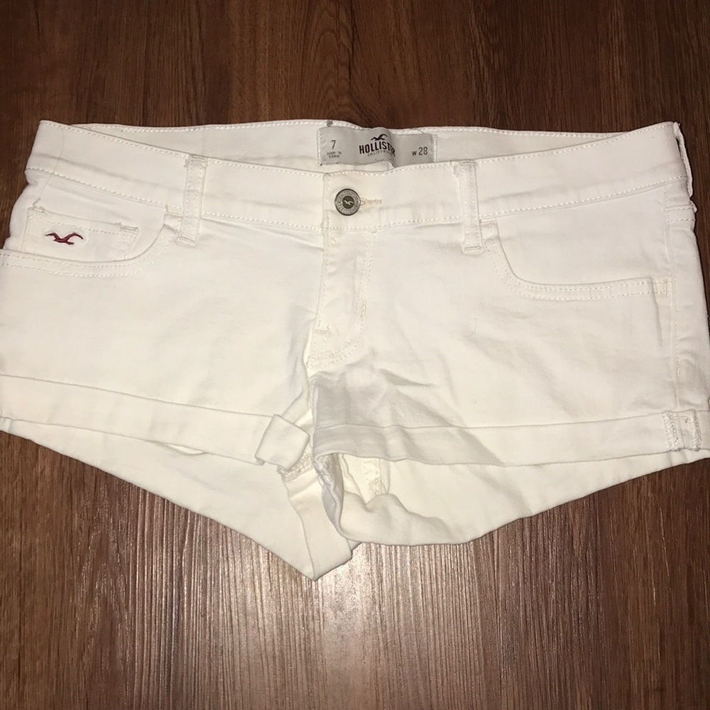 Hollister White Denim Short